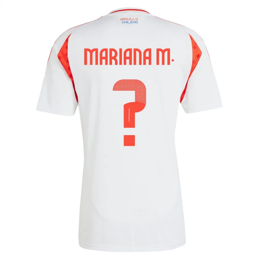 Danxen Men Chile Mariana Morales #0 White Away Jersey 24-26 T-Shirt