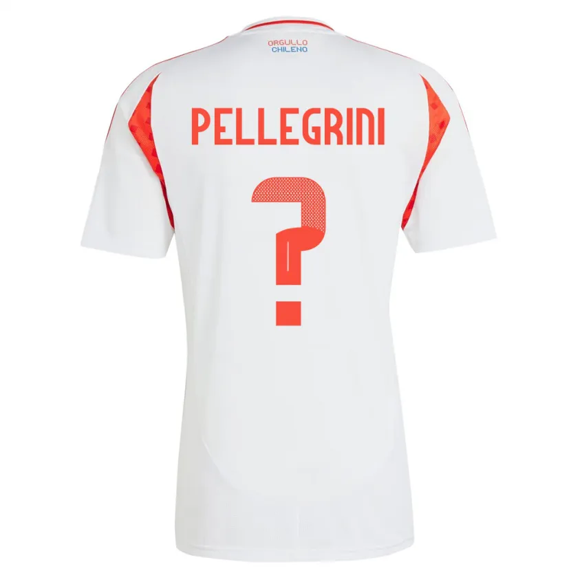 Danxen Men Chile Maya Pellegrini #0 White Away Jersey 24-26 T-Shirt