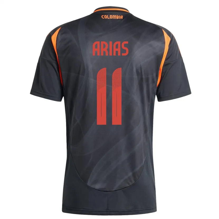 Danxen Men Colombia Jhon Arias #11 Black Away Jersey 24-26 T-Shirt