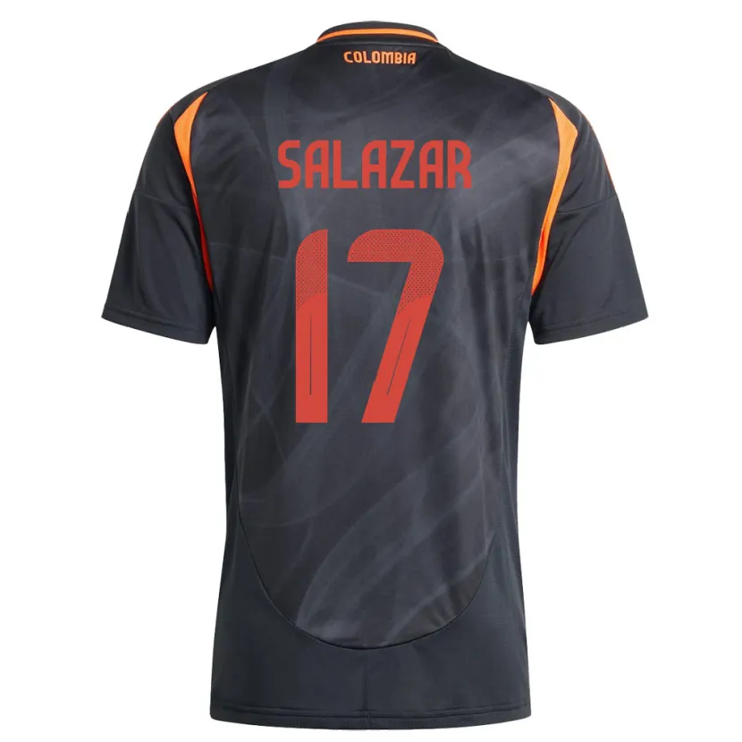 Danxen Men Colombia Andrés Salazar #17 Black Away Jersey 24-26 T-Shirt