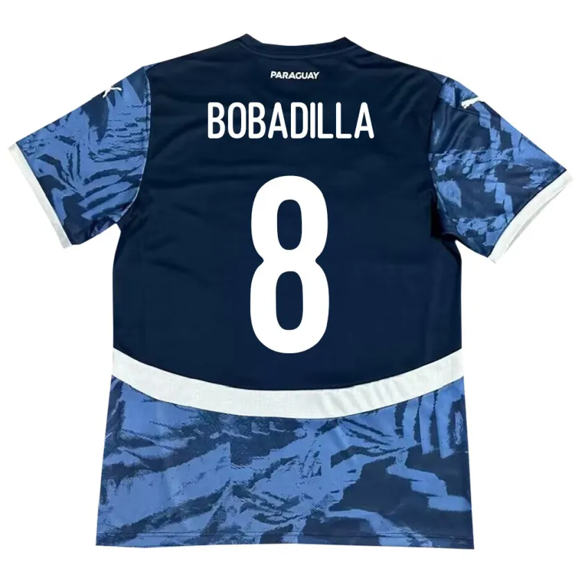 Danxen Men Paraguay Damián Bobadilla #8 Blue Away Jersey 24-26 T-Shirt