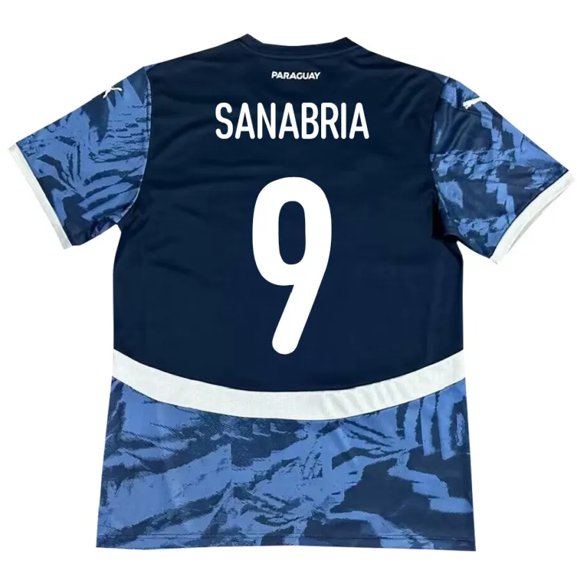 Danxen Men Paraguay Antonio Sanabria #9 Blue Away Jersey 24-26 T-Shirt