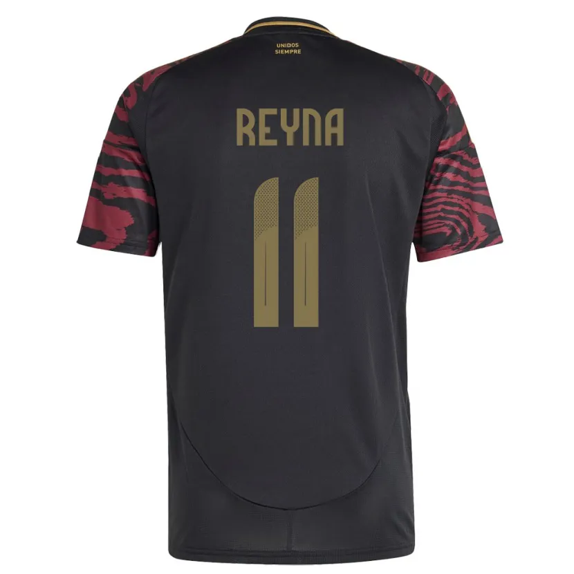 Danxen Men Peru Bryan Reyna #11 Black Away Jersey 24-26 T-Shirt