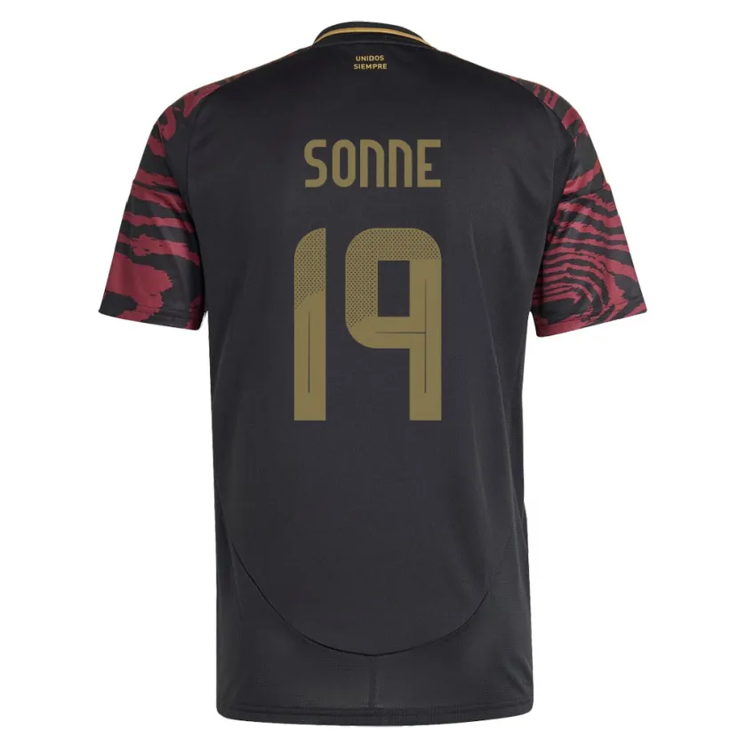 Danxen Men Peru Oliver Sonne #19 Black Away Jersey 24-26 T-Shirt