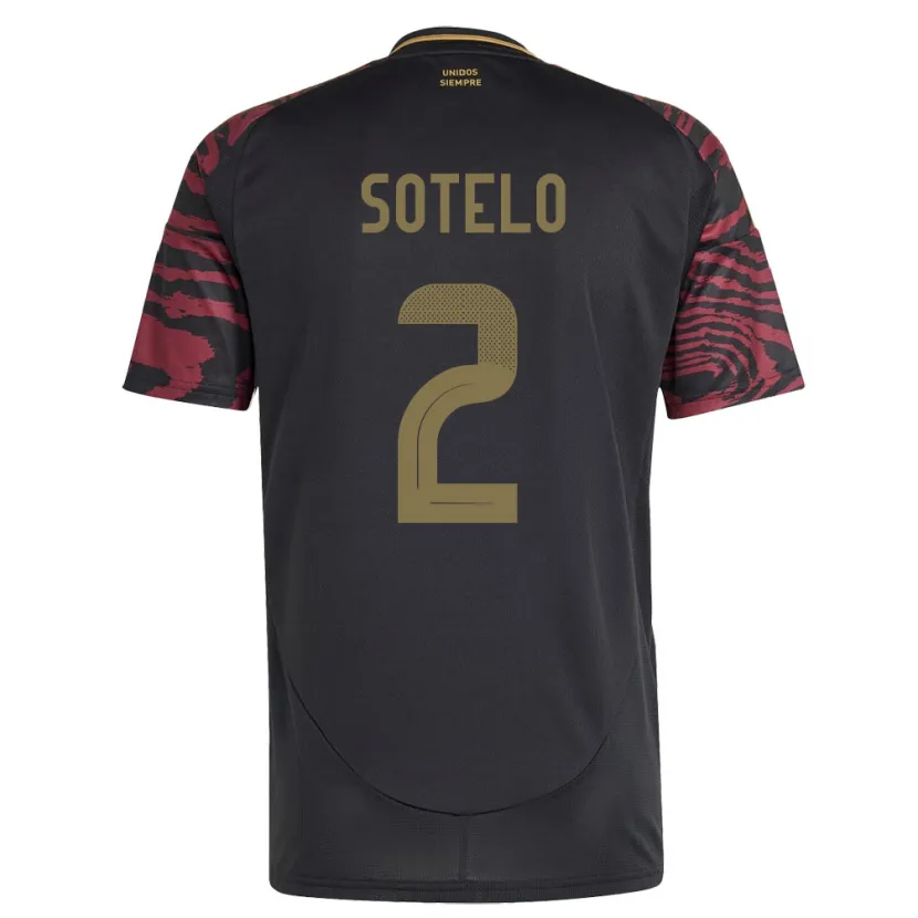 Danxen Men Peru Ghian Sotelo #2 Black Away Jersey 24-26 T-Shirt