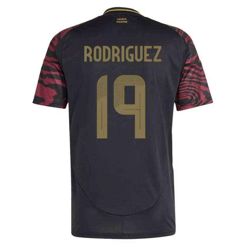 Danxen Men Peru Mateo Rodríguez #19 Black Away Jersey 24-26 T-Shirt