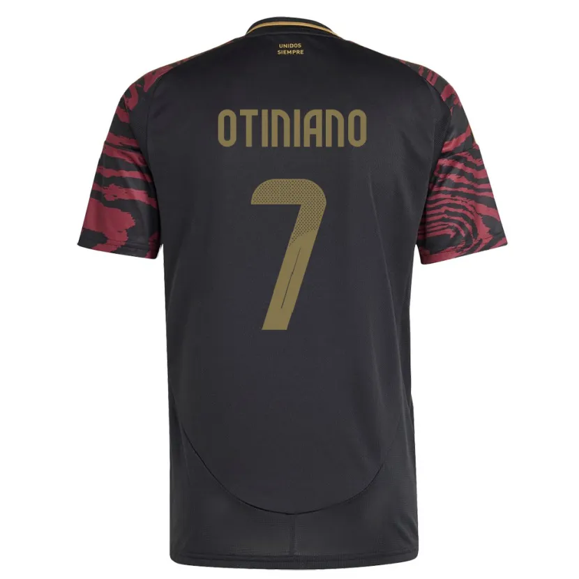 Danxen Men Peru Steffani Otiniano #7 Black Away Jersey 24-26 T-Shirt