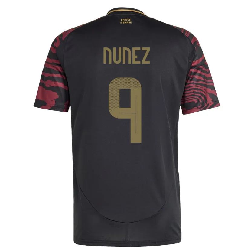 Danxen Men Peru Pierina Núñez #9 Black Away Jersey 24-26 T-Shirt