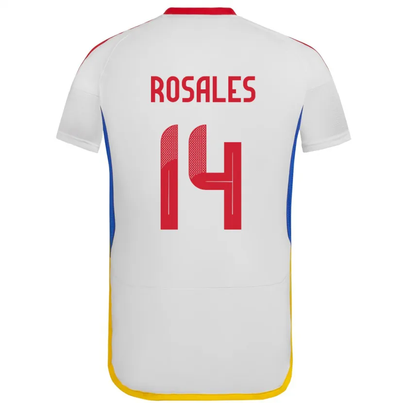 Danxen Men Venezuela Roberto Rosales #14 White Away Jersey 24-26 T-Shirt