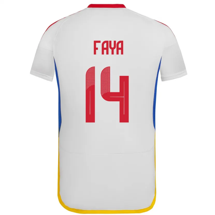 Danxen Men Venezuela Carlos Faya #14 White Away Jersey 24-26 T-Shirt