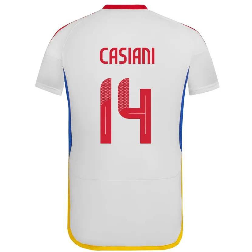 Danxen Men Venezuela Luis Casiani #14 White Away Jersey 24-26 T-Shirt