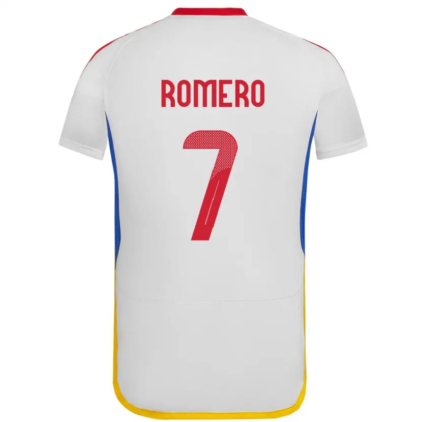 Danxen Men Venezuela Leenhan Romero #7 White Away Jersey 24-26 T-Shirt