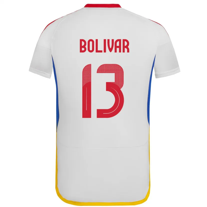 Danxen Men Venezuela Salvador Bolívar #13 White Away Jersey 24-26 T-Shirt