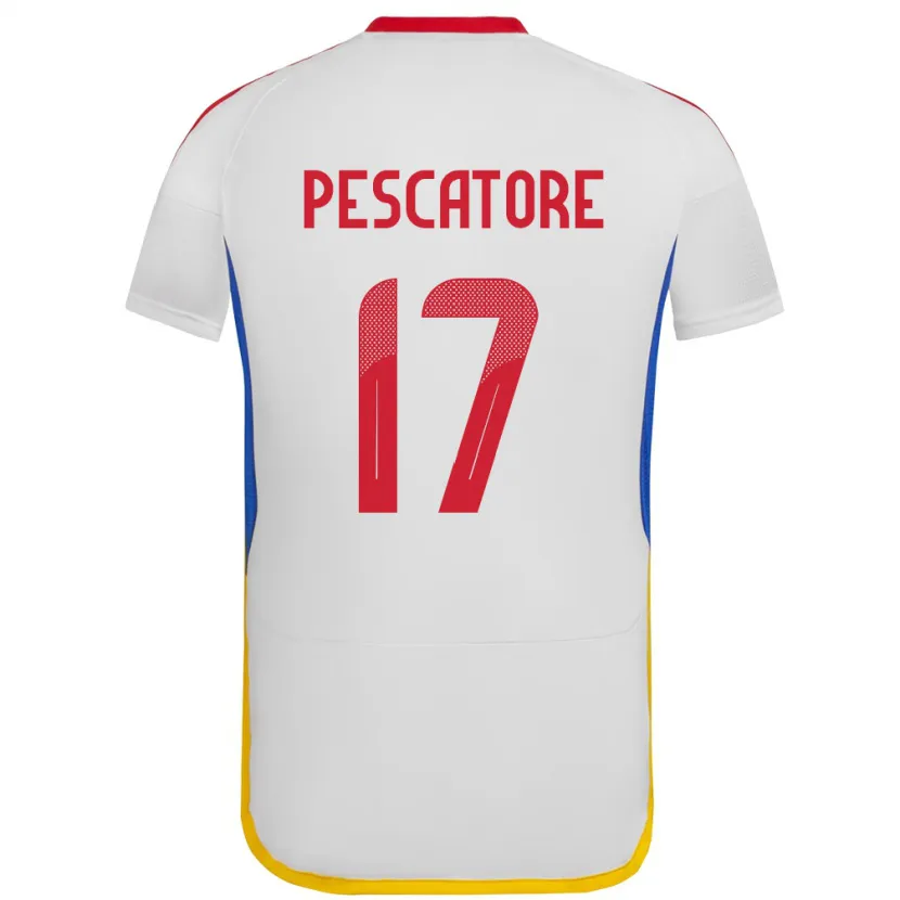 Danxen Men Venezuela Camila Pescatore #17 White Away Jersey 24-26 T-Shirt