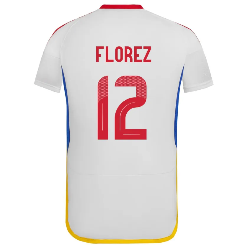 Danxen Men Venezuela Génesis Flórez #12 White Away Jersey 24-26 T-Shirt