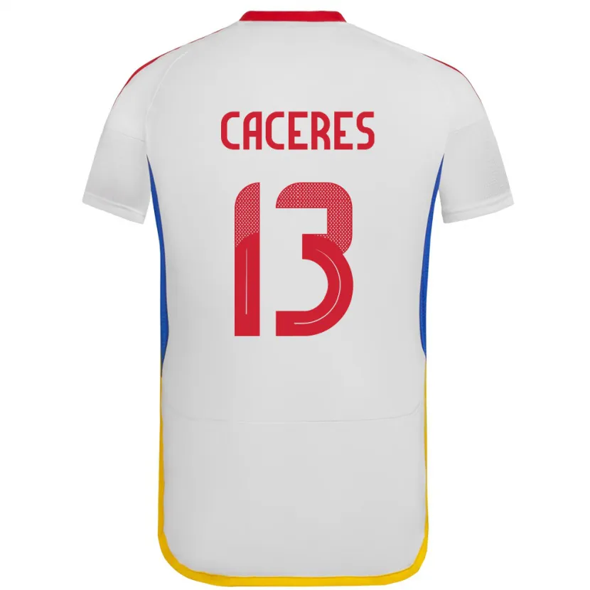 Danxen Men Venezuela Nayluisa Cáceres #13 White Away Jersey 24-26 T-Shirt