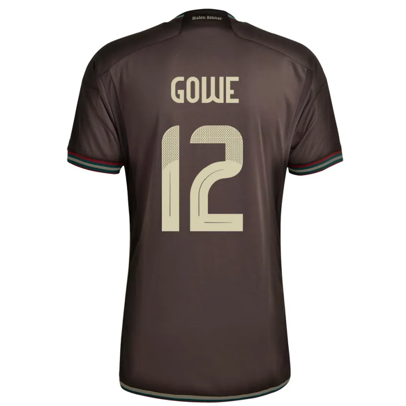 Danxen Men Jamaica Tyrese Gowe #12 Night Brown Away Jersey 24-26 T-Shirt