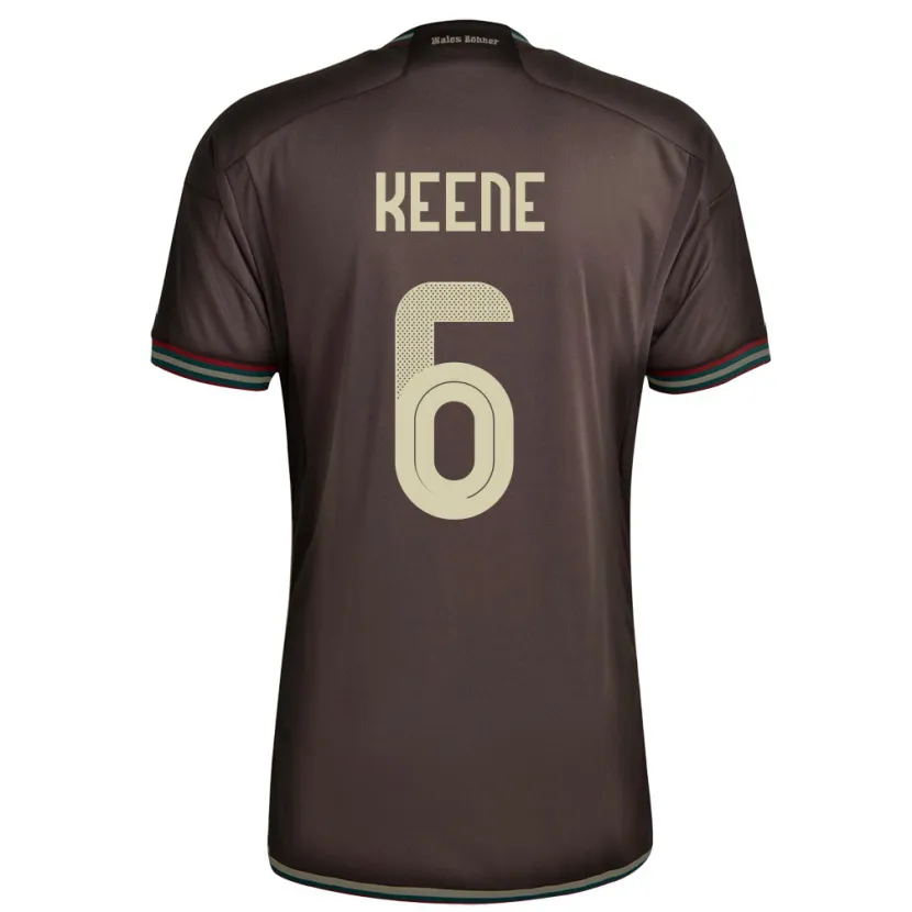 Danxen Men Jamaica Alika Keene #6 Night Brown Away Jersey 24-26 T-Shirt