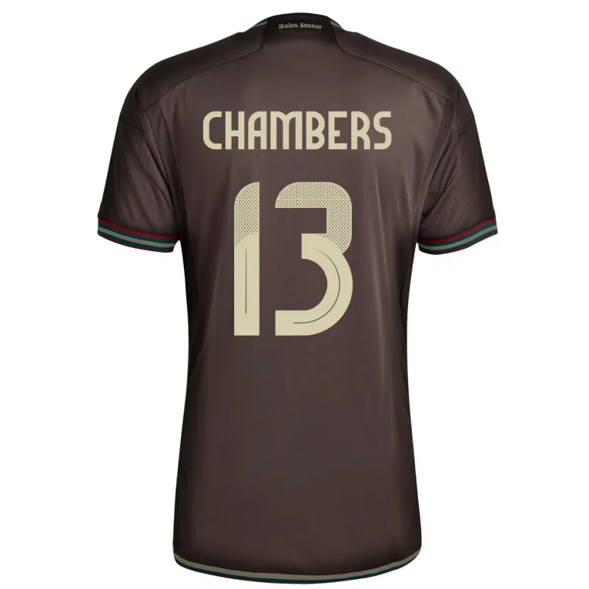 Danxen Men Jamaica Chris-Ann Chambers #13 Night Brown Away Jersey 24-26 T-Shirt