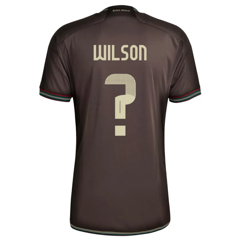 Danxen Men Jamaica Dannique Wilson #0 Night Brown Away Jersey 24-26 T-Shirt