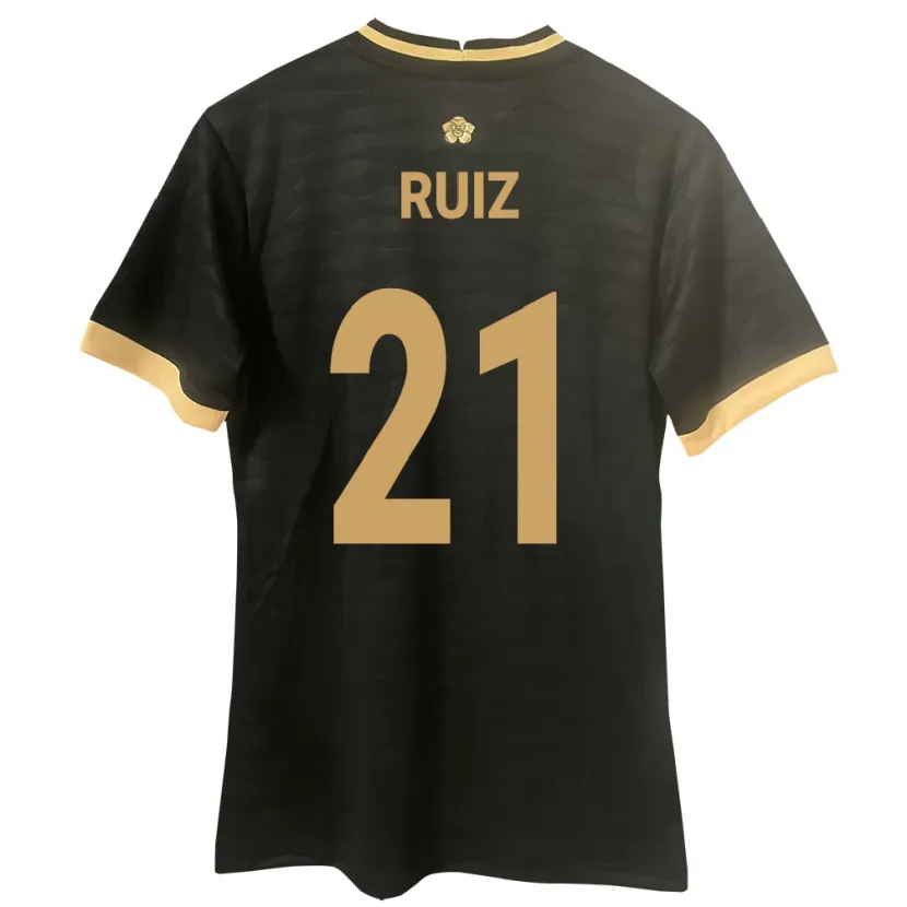 Danxen Men Panama Alberto Ruiz #21 Black Away Jersey 24-26 T-Shirt