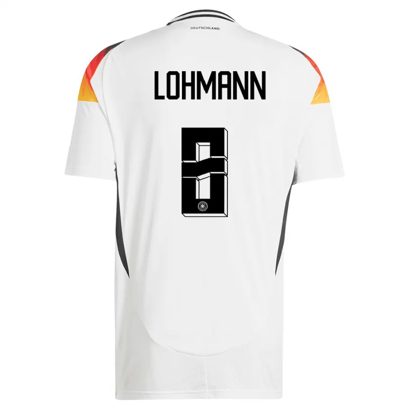 Danxen Women Germany Sydney Lohmann #8 White Home Jersey 24-26 T-Shirt