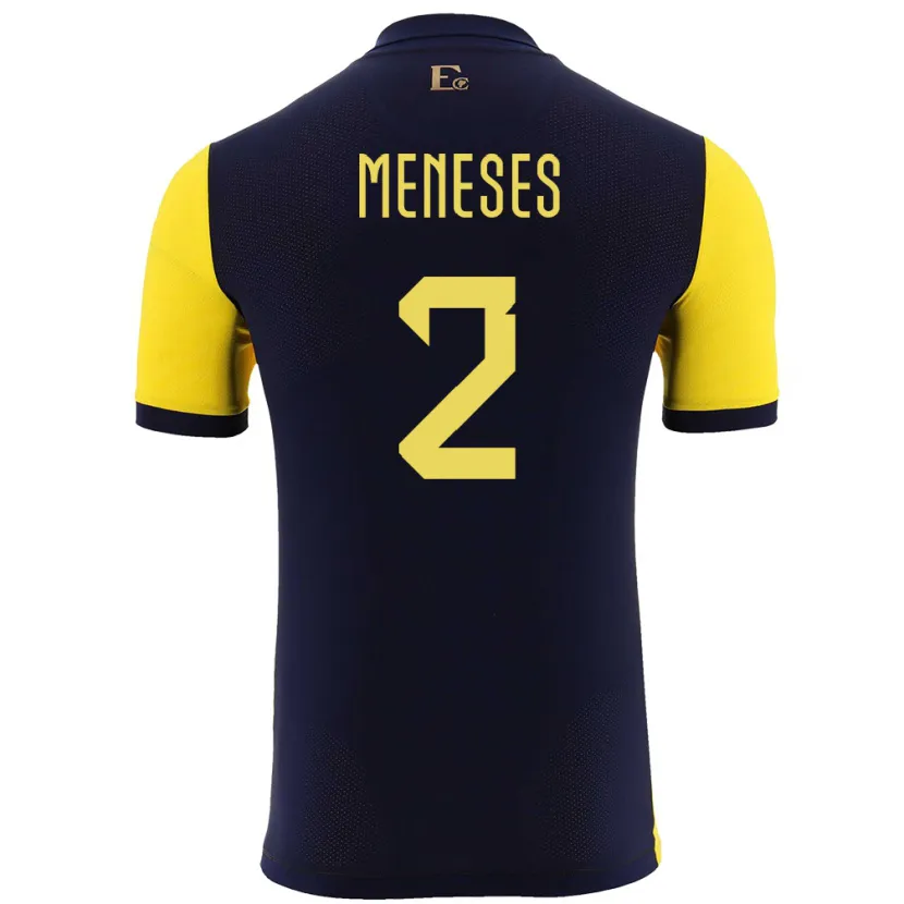 Danxen Women Ecuador Randy Meneses #2 Yellow Home Jersey 24-26 T-Shirt