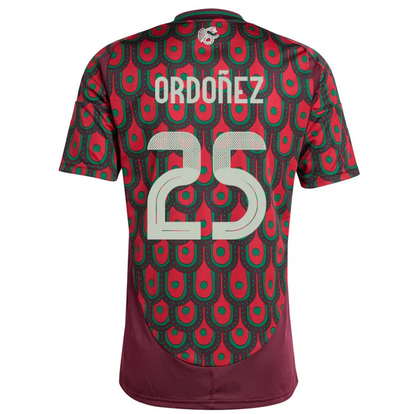 Danxen Women Mexico Diana Ordonez #25 Maroon Home Jersey 24-26 T-Shirt