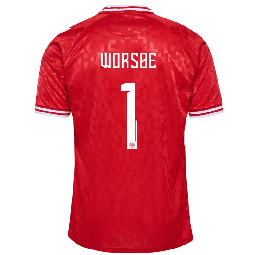 Danxen Women Denmark Laura Worsoe #1 Red Home Jersey 24-26 T-Shirt