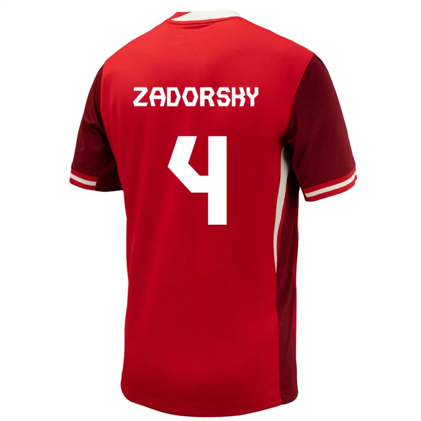 Danxen Women Canada Shelina Zadorsky #4 Red Home Jersey 24-26 T-Shirt