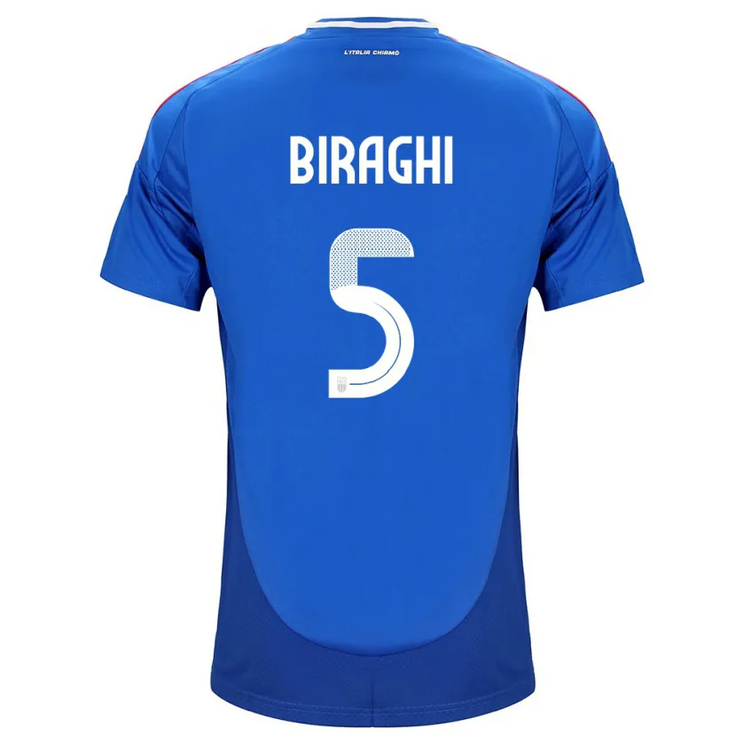 Danxen Women Italy Cristiano Biraghi #5 Blue Home Jersey 24-26 T-Shirt