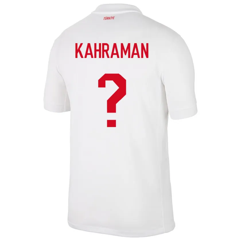 Danxen Women Turkey Osman Kahraman #0 White Home Jersey 24-26 T-Shirt