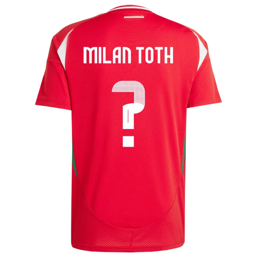 Danxen Women Hungary Milán Tóth #0 Red Home Jersey 24-26 T-Shirt