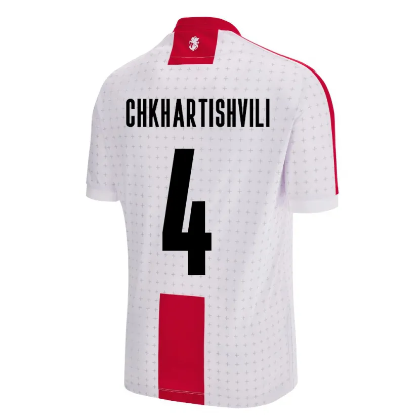 Danxen Women Georgia Nino Chkhartishvili #4 White Home Jersey 24-26 T-Shirt