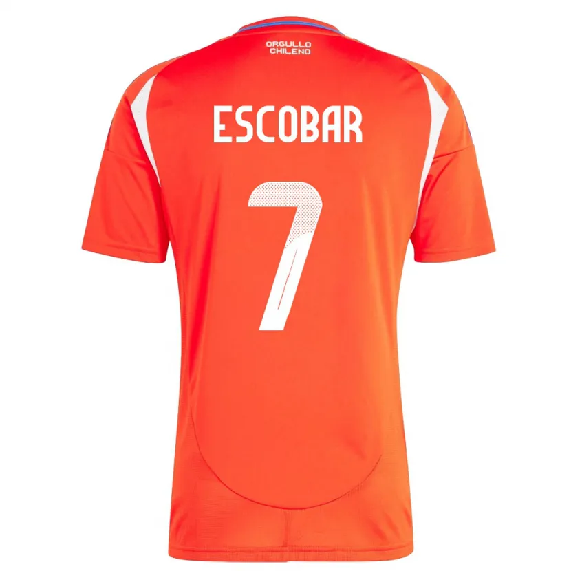 Danxen Women Chile Bastián Escobar #7 Red Home Jersey 24-26 T-Shirt