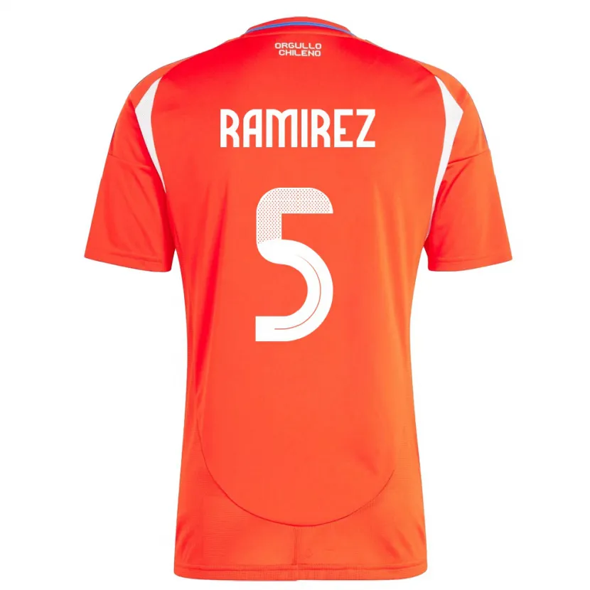 Danxen Women Chile Fernanda Ramírez #5 Red Home Jersey 24-26 T-Shirt