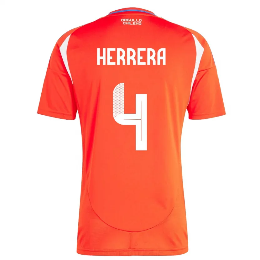 Danxen Women Chile Claudia Herrera #4 Red Home Jersey 24-26 T-Shirt