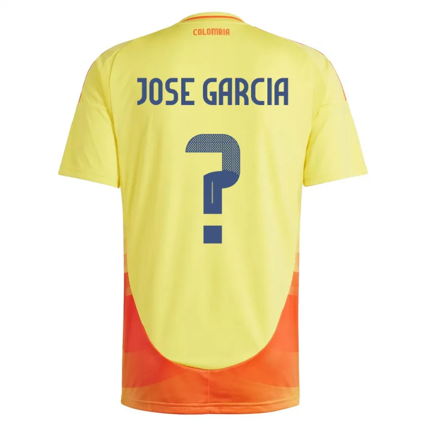 Danxen Women Colombia José García #0 Yellow Home Jersey 24-26 T-Shirt