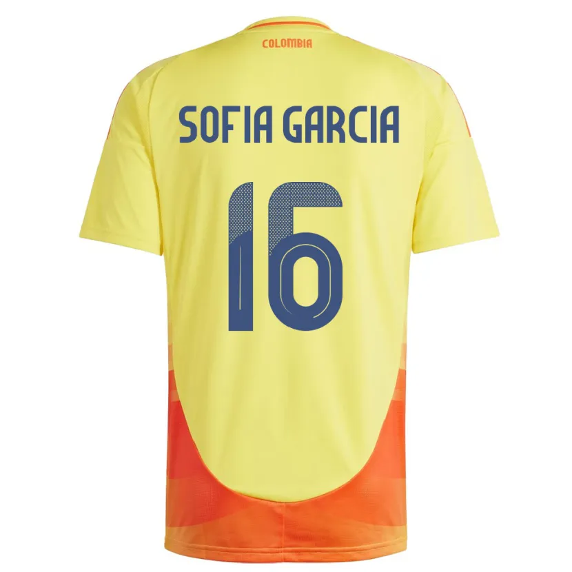 Danxen Women Colombia Sofía García #16 Yellow Home Jersey 24-26 T-Shirt