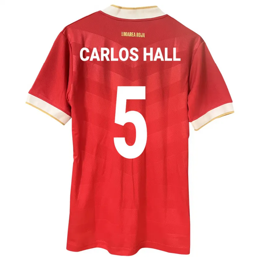 Danxen Women Panama Juan Carlos Hall #5 Red Home Jersey 24-26 T-Shirt