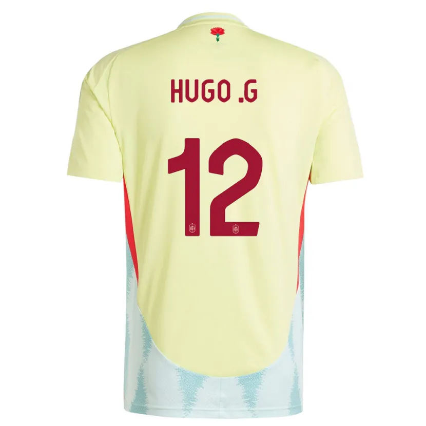 Danxen Women Spain Hugo Guillamon #12 Yellow Away Jersey 24-26 T-Shirt