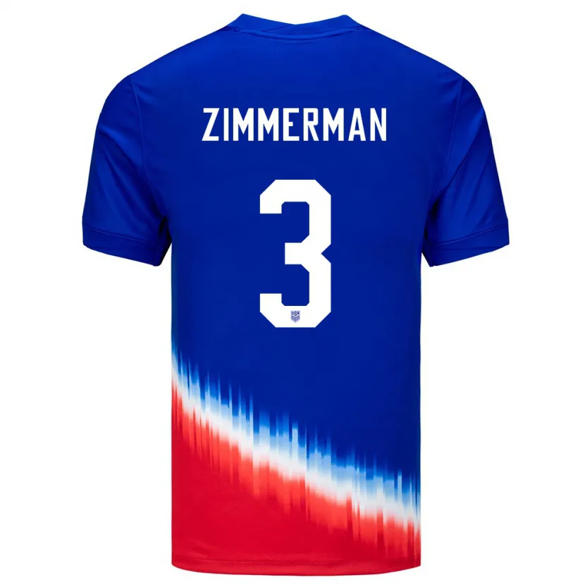 Danxen Women United States Walker Zimmerman #3 Blue Away Jersey 24-26 T-Shirt