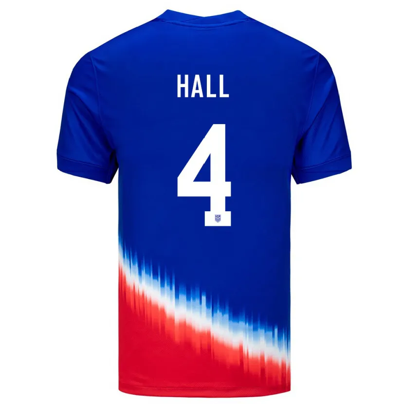 Danxen Women United States Tyler Hall #4 Blue Away Jersey 24-26 T-Shirt