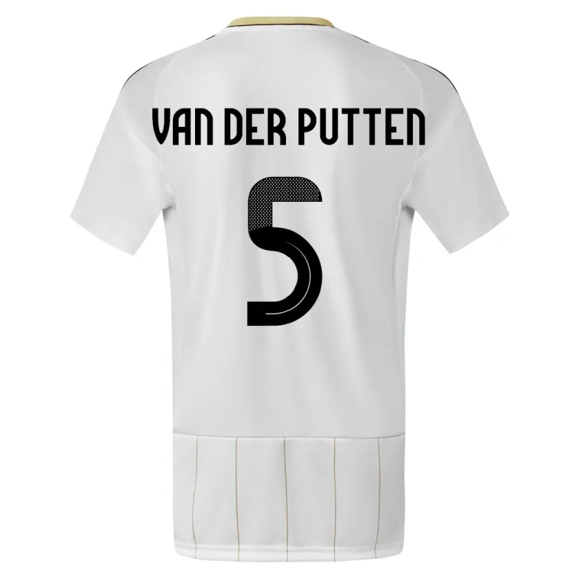 Danxen Women Costa Rica Santiago Van Der Putten #5 White Away Jersey 24-26 T-Shirt