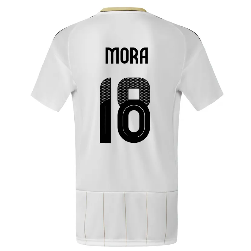 Danxen Women Costa Rica Bayron Mora #18 White Away Jersey 24-26 T-Shirt