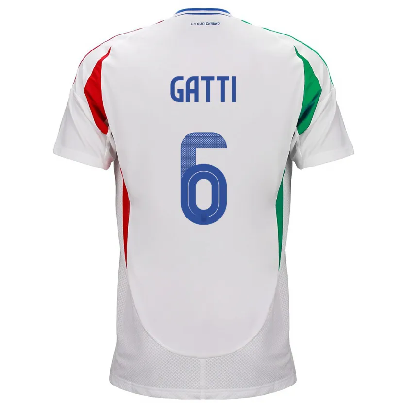 Danxen Women Italy Federico Gatti #6 White Away Jersey 24-26 T-Shirt