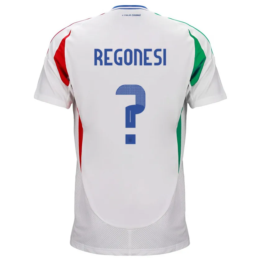 Danxen Women Italy Iacopo Regonesi #0 White Away Jersey 24-26 T-Shirt