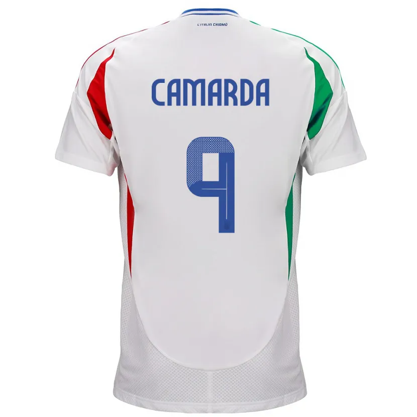 Danxen Women Italy Francesco Camarda #9 White Away Jersey 24-26 T-Shirt