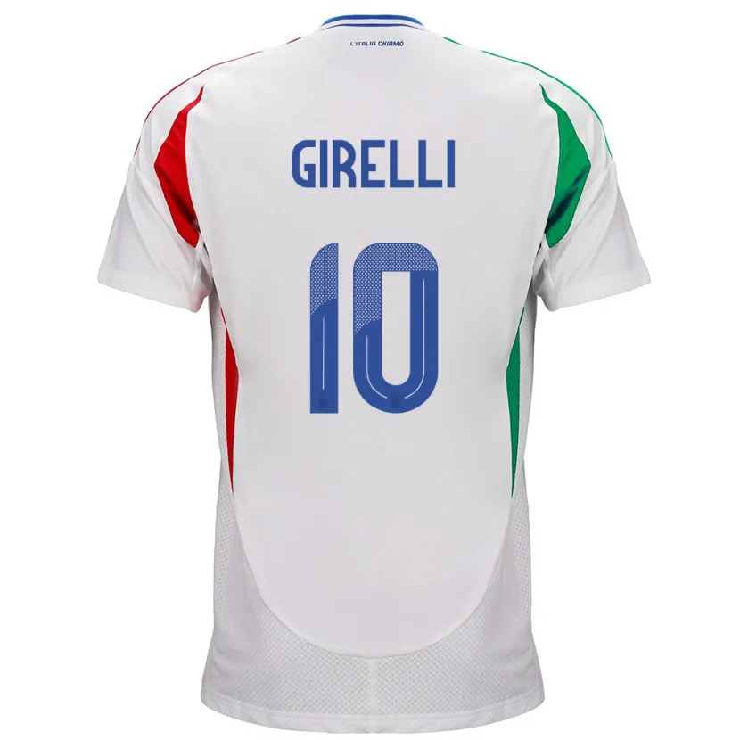 Danxen Women Italy Cristiana Girelli #10 White Away Jersey 24-26 T-Shirt