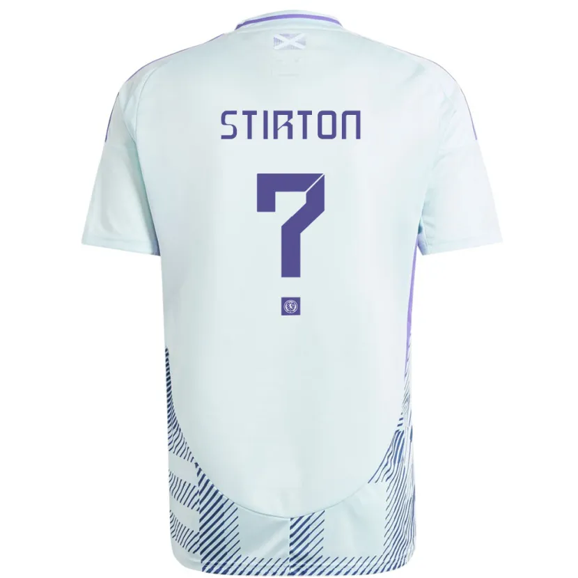 Danxen Women Scotland Owen Stirton #0 Light Mint Blue Away Jersey 24-26 T-Shirt